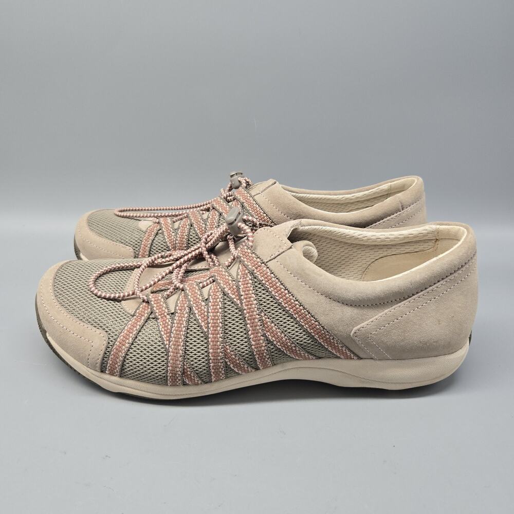 Dansko Honor Size 42 Tan Coral Suede Low Top Athletic Drawstring Shoes